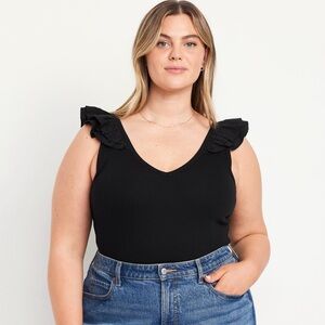 Beautiful Black Ruffle Sleeve Top